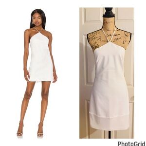 1. State White Halter Dress with Sequin Hem NWT